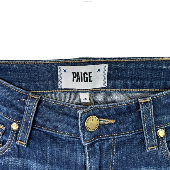 Paige Verdugo Ultra Skinny Jeans Womens Distressed Stretch Mid Rise Denim 26 - Picture 6 of 12